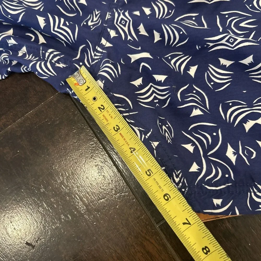 REYN SPOONER Swim Trunks Lined Mens XXL Aloha Blue Orange Shorts 7